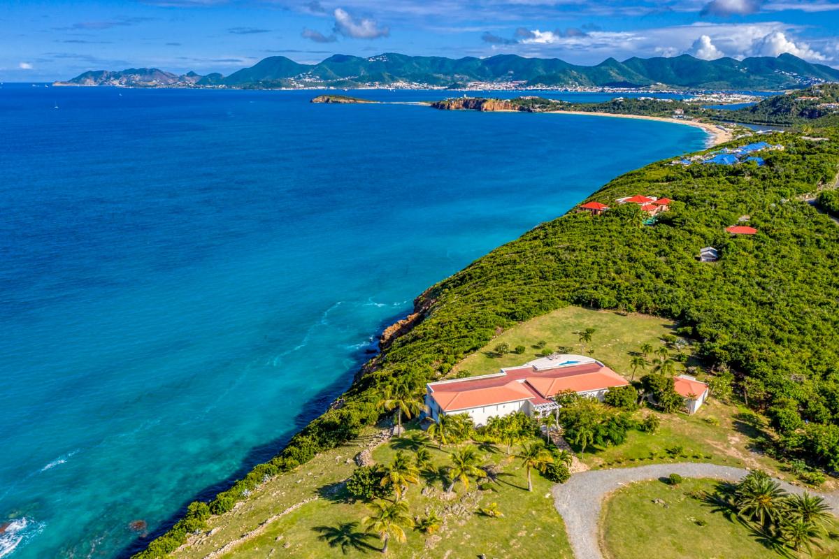 Pool villa St Martin - Aerial view